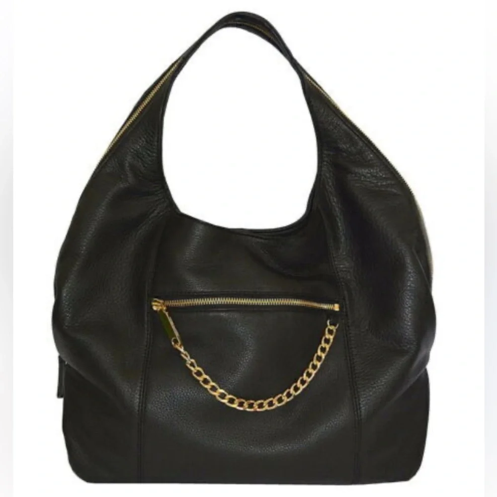 Like new Vince Camuto Zoe pebbled leather Split Hobo bag